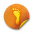 Orange sticker badges 071 Icon